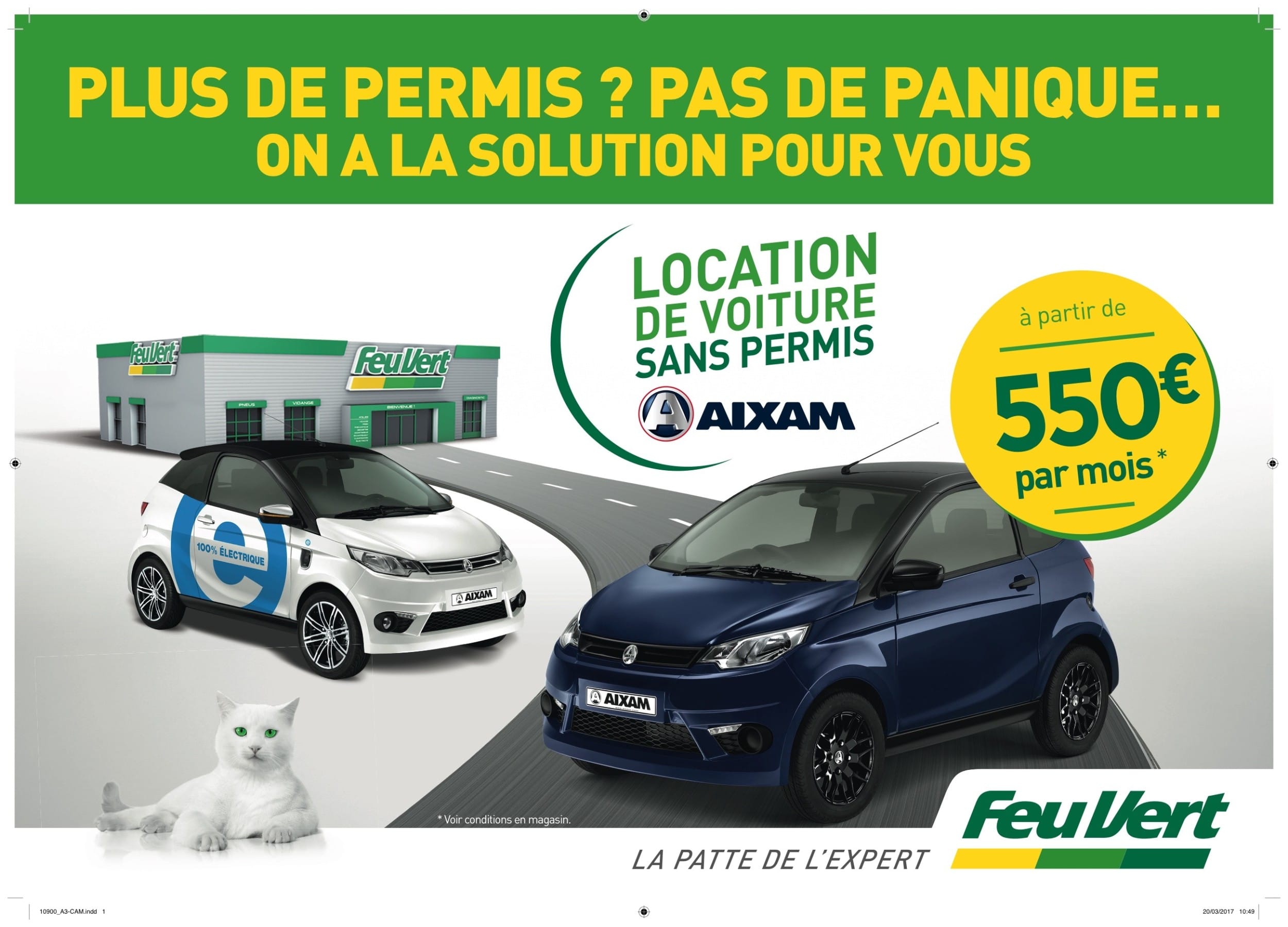Location voiture sans permis Feu Vert